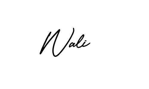 How to make Wali  signature? AmerikaSignatureDemo-Regular is a professional autograph style. Create handwritten signature for Wali  name. Wali  signature style 3 images and pictures png