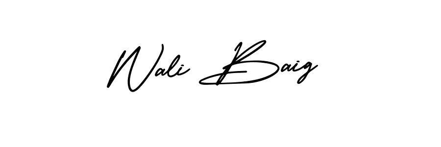 Make a beautiful signature design for name Wali Baig. Use this online signature maker to create a handwritten signature for free. Wali Baig signature style 3 images and pictures png