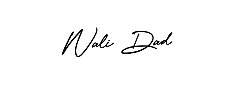 How to Draw Wali Dad signature style? AmerikaSignatureDemo-Regular is a latest design signature styles for name Wali Dad. Wali Dad signature style 3 images and pictures png