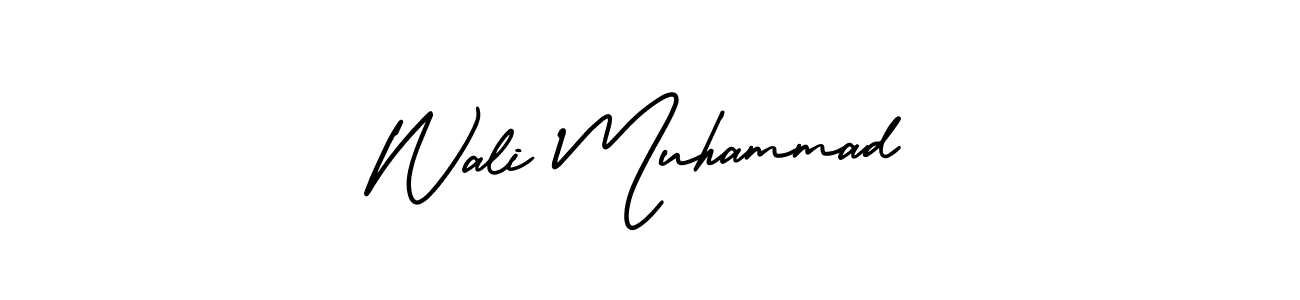Also You can easily find your signature by using the search form. We will create Wali Muhammad name handwritten signature images for you free of cost using AmerikaSignatureDemo-Regular sign style. Wali Muhammad signature style 3 images and pictures png
