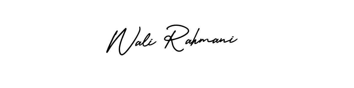 Best and Professional Signature Style for Wali Rahmani. AmerikaSignatureDemo-Regular Best Signature Style Collection. Wali Rahmani signature style 3 images and pictures png