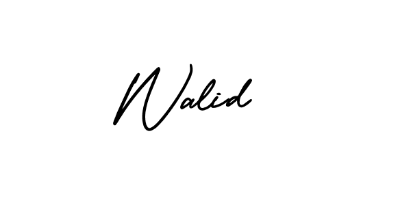 How to Draw Walid  signature style? AmerikaSignatureDemo-Regular is a latest design signature styles for name Walid . Walid  signature style 3 images and pictures png