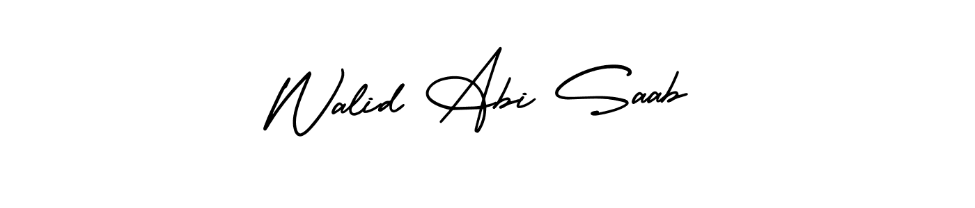 Make a beautiful signature design for name Walid Abi Saab. With this signature (AmerikaSignatureDemo-Regular) style, you can create a handwritten signature for free. Walid Abi Saab signature style 3 images and pictures png