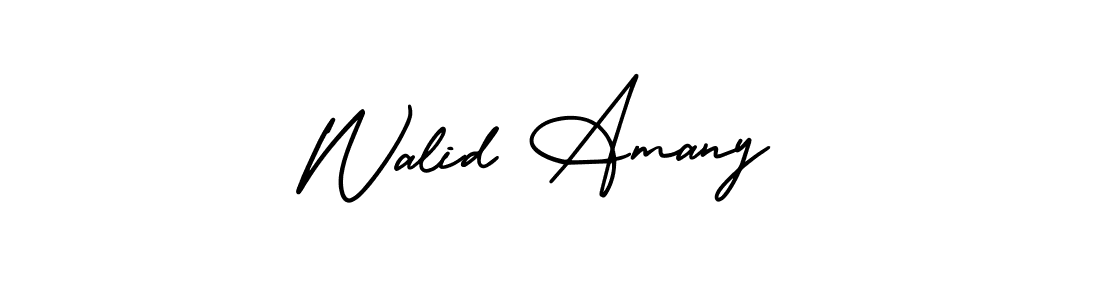 How to make Walid Amany signature? AmerikaSignatureDemo-Regular is a professional autograph style. Create handwritten signature for Walid Amany name. Walid Amany signature style 3 images and pictures png