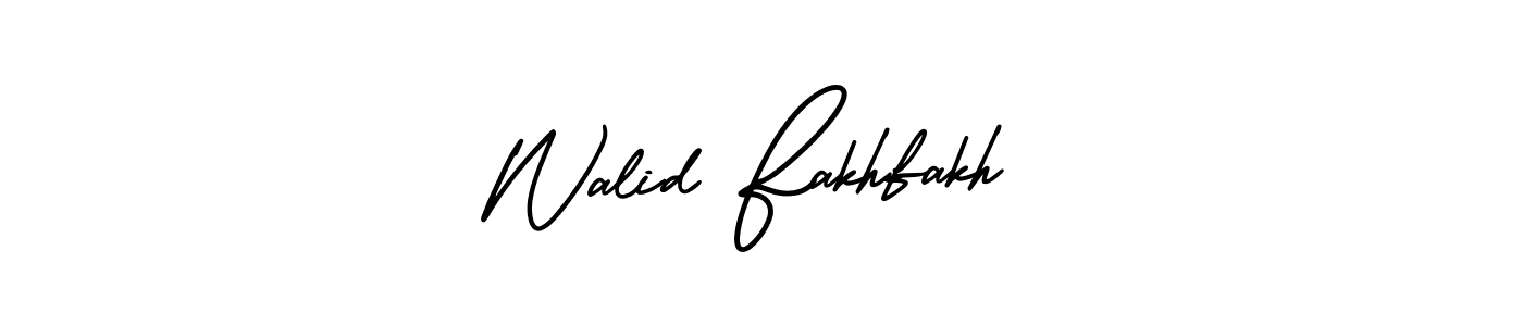 This is the best signature style for the Walid Fakhfakh name. Also you like these signature font (AmerikaSignatureDemo-Regular). Mix name signature. Walid Fakhfakh signature style 3 images and pictures png