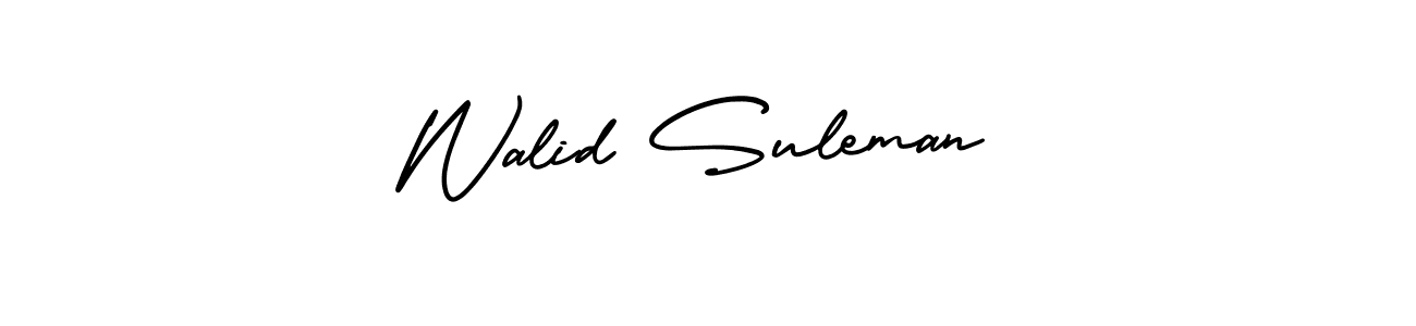 Use a signature maker to create a handwritten signature online. With this signature software, you can design (AmerikaSignatureDemo-Regular) your own signature for name Walid Suleman. Walid Suleman signature style 3 images and pictures png