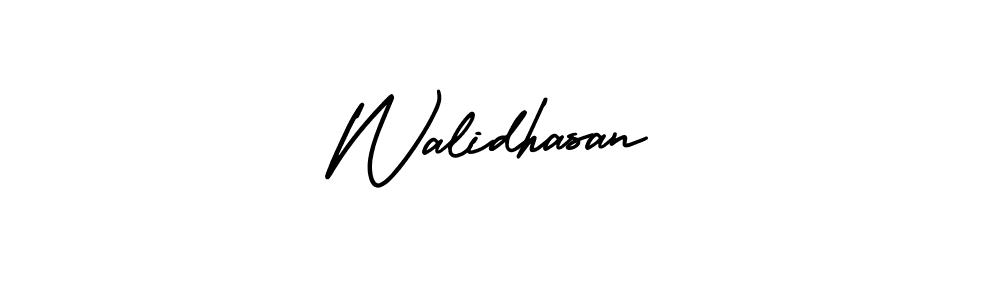 This is the best signature style for the Walidhasan name. Also you like these signature font (AmerikaSignatureDemo-Regular). Mix name signature. Walidhasan signature style 3 images and pictures png