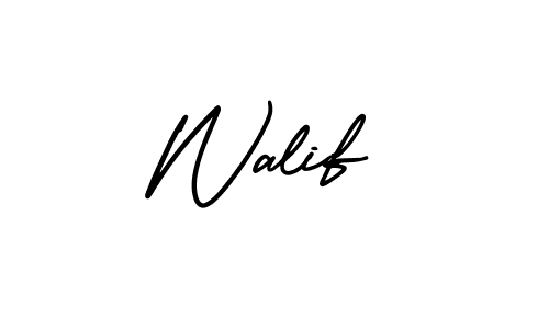 It looks lik you need a new signature style for name Walif. Design unique handwritten (AmerikaSignatureDemo-Regular) signature with our free signature maker in just a few clicks. Walif signature style 3 images and pictures png