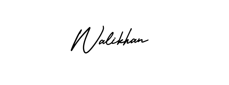 Design your own signature with our free online signature maker. With this signature software, you can create a handwritten (AmerikaSignatureDemo-Regular) signature for name Walikhan. Walikhan signature style 3 images and pictures png