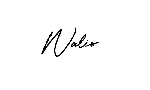 Also You can easily find your signature by using the search form. We will create Walis name handwritten signature images for you free of cost using AmerikaSignatureDemo-Regular sign style. Walis signature style 3 images and pictures png