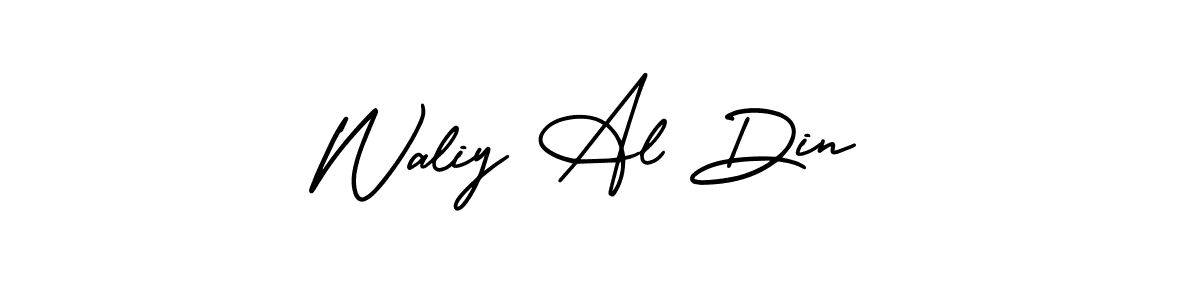 AmerikaSignatureDemo-Regular is a professional signature style that is perfect for those who want to add a touch of class to their signature. It is also a great choice for those who want to make their signature more unique. Get Waliy Al Din name to fancy signature for free. Waliy Al Din signature style 3 images and pictures png