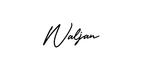 How to make Waljan signature? AmerikaSignatureDemo-Regular is a professional autograph style. Create handwritten signature for Waljan name. Waljan signature style 3 images and pictures png