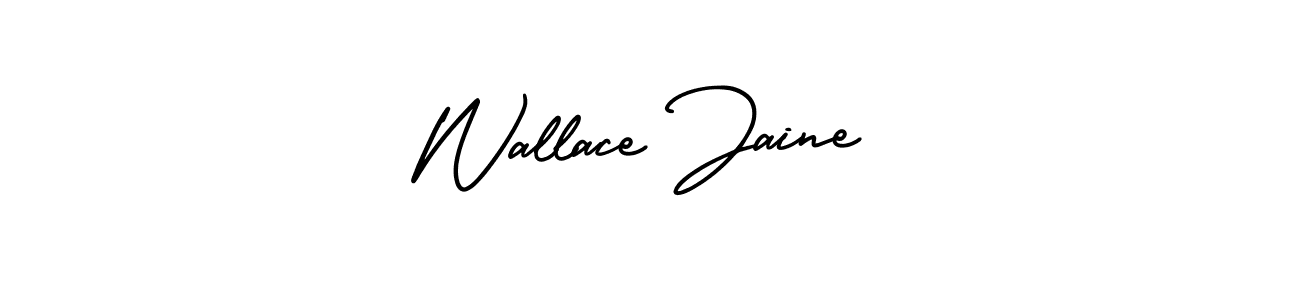 Design your own signature with our free online signature maker. With this signature software, you can create a handwritten (AmerikaSignatureDemo-Regular) signature for name Wallace Jaine. Wallace Jaine signature style 3 images and pictures png