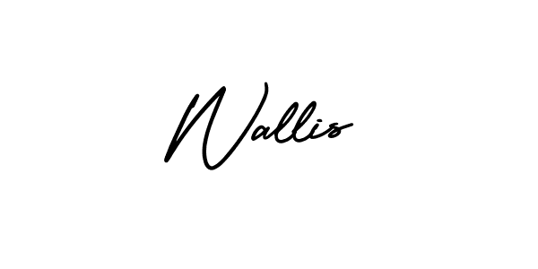 Use a signature maker to create a handwritten signature online. With this signature software, you can design (AmerikaSignatureDemo-Regular) your own signature for name Wallis. Wallis signature style 3 images and pictures png