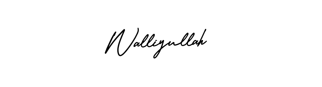 Walliyullah stylish signature style. Best Handwritten Sign (AmerikaSignatureDemo-Regular) for my name. Handwritten Signature Collection Ideas for my name Walliyullah. Walliyullah signature style 3 images and pictures png