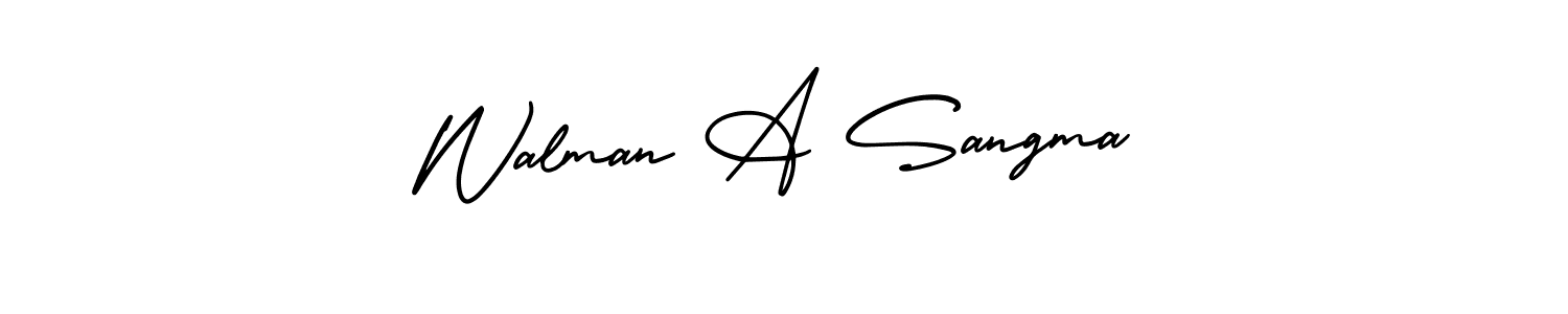 Make a beautiful signature design for name Walman A Sangma. Use this online signature maker to create a handwritten signature for free. Walman A Sangma signature style 3 images and pictures png