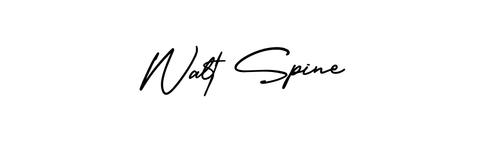 Design your own signature with our free online signature maker. With this signature software, you can create a handwritten (AmerikaSignatureDemo-Regular) signature for name Walt Spine. Walt Spine signature style 3 images and pictures png