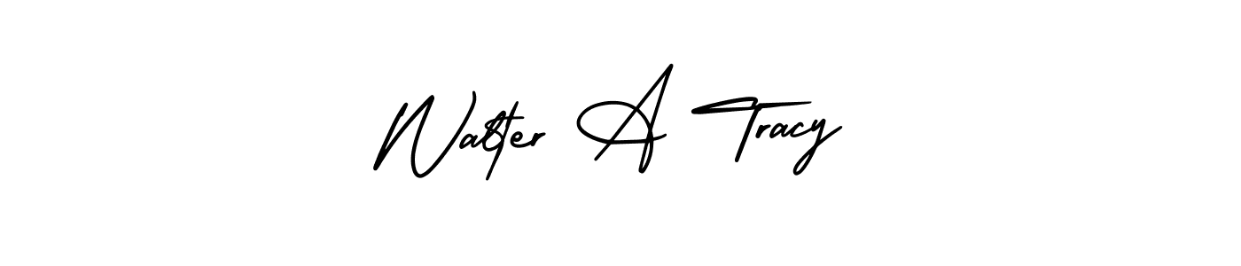 Make a beautiful signature design for name Walter A Tracy. With this signature (AmerikaSignatureDemo-Regular) style, you can create a handwritten signature for free. Walter A Tracy signature style 3 images and pictures png
