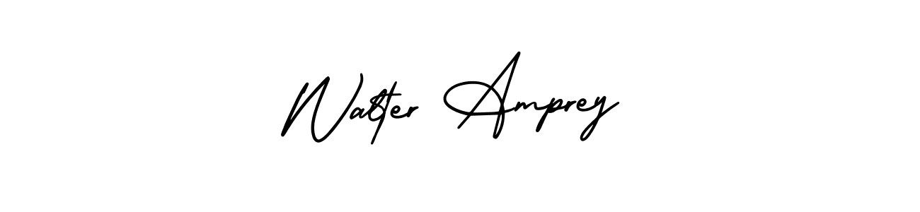 Design your own signature with our free online signature maker. With this signature software, you can create a handwritten (AmerikaSignatureDemo-Regular) signature for name Walter Amprey. Walter Amprey signature style 3 images and pictures png
