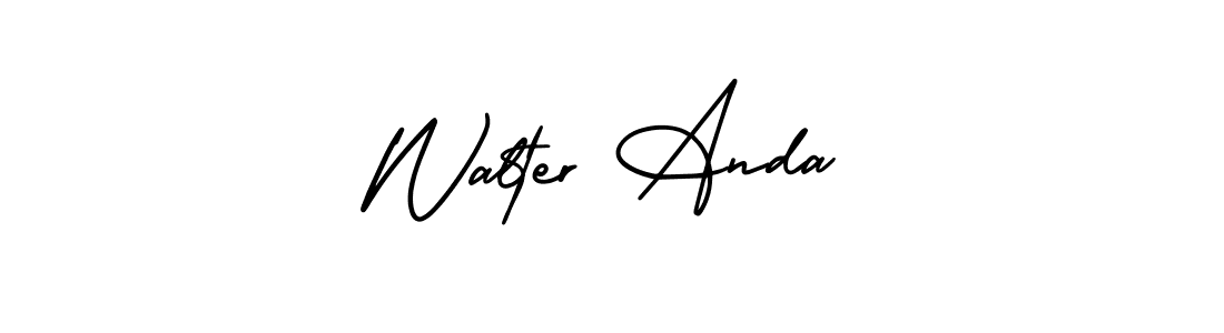 You can use this online signature creator to create a handwritten signature for the name Walter Anda. This is the best online autograph maker. Walter Anda signature style 3 images and pictures png