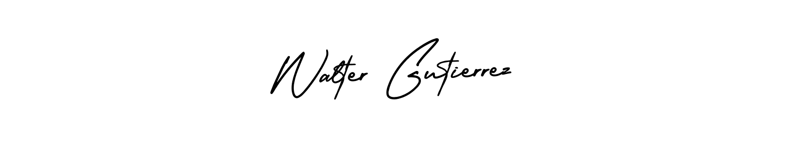 Design your own signature with our free online signature maker. With this signature software, you can create a handwritten (AmerikaSignatureDemo-Regular) signature for name Walter Gutierrez. Walter Gutierrez signature style 3 images and pictures png