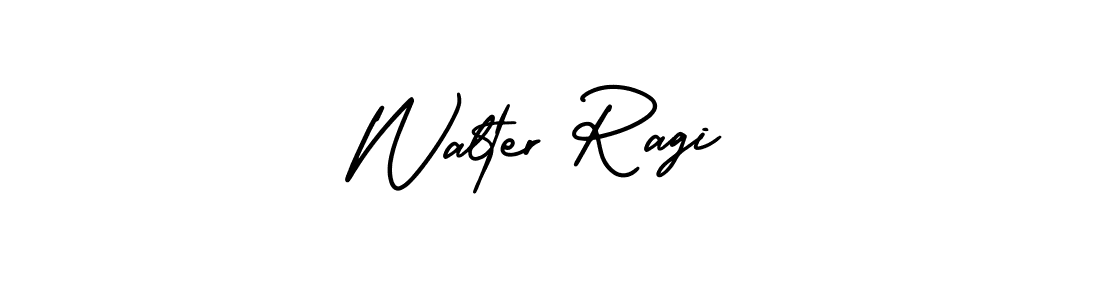 How to make Walter Ragi name signature. Use AmerikaSignatureDemo-Regular style for creating short signs online. This is the latest handwritten sign. Walter Ragi signature style 3 images and pictures png