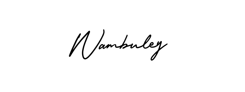 Create a beautiful signature design for name Wambuley. With this signature (AmerikaSignatureDemo-Regular) fonts, you can make a handwritten signature for free. Wambuley signature style 3 images and pictures png