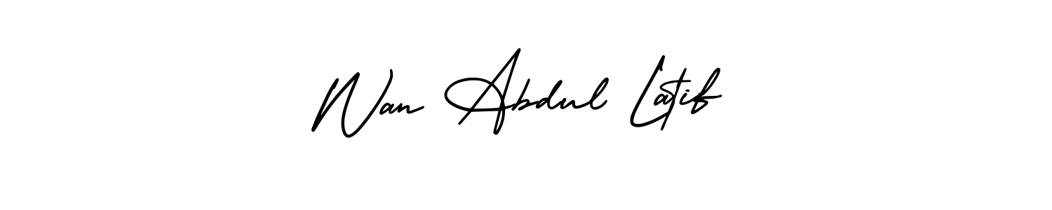 Make a beautiful signature design for name Wan Abdul Latif. Use this online signature maker to create a handwritten signature for free. Wan Abdul Latif signature style 3 images and pictures png