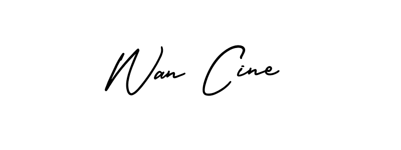 if you are searching for the best signature style for your name Wan Cine. so please give up your signature search. here we have designed multiple signature styles  using AmerikaSignatureDemo-Regular. Wan Cine signature style 3 images and pictures png