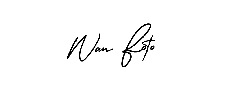 Make a beautiful signature design for name Wan Foto. With this signature (AmerikaSignatureDemo-Regular) style, you can create a handwritten signature for free. Wan Foto signature style 3 images and pictures png