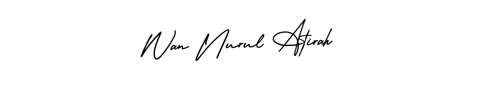 Check out images of Autograph of Wan Nurul Atirah name. Actor Wan Nurul Atirah Signature Style. AmerikaSignatureDemo-Regular is a professional sign style online. Wan Nurul Atirah signature style 3 images and pictures png