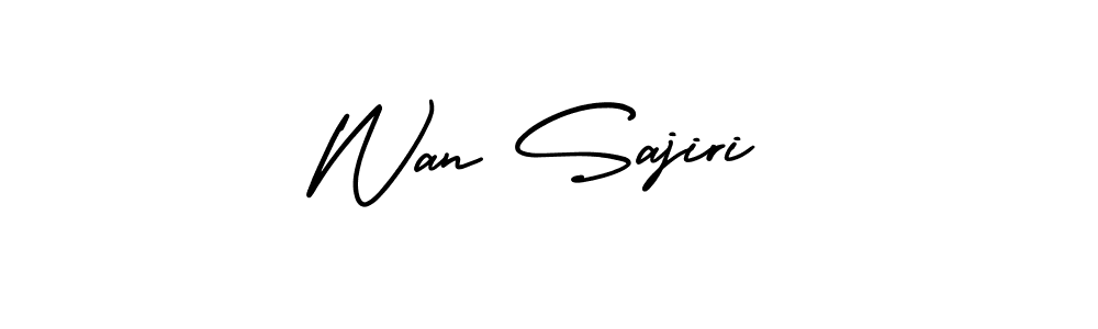 Design your own signature with our free online signature maker. With this signature software, you can create a handwritten (AmerikaSignatureDemo-Regular) signature for name Wan Sajiri. Wan Sajiri signature style 3 images and pictures png