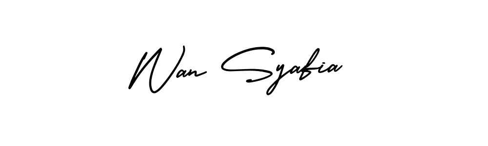 Also we have Wan Syafia name is the best signature style. Create professional handwritten signature collection using AmerikaSignatureDemo-Regular autograph style. Wan Syafia signature style 3 images and pictures png