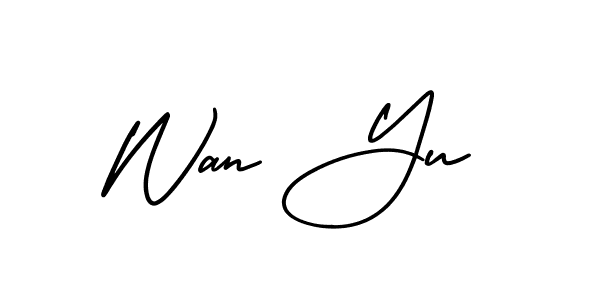 Best and Professional Signature Style for Wan Yu. AmerikaSignatureDemo-Regular Best Signature Style Collection. Wan Yu signature style 3 images and pictures png