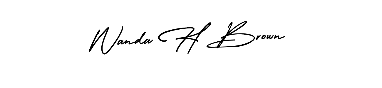 Also we have Wanda H Brown name is the best signature style. Create professional handwritten signature collection using AmerikaSignatureDemo-Regular autograph style. Wanda H Brown signature style 3 images and pictures png