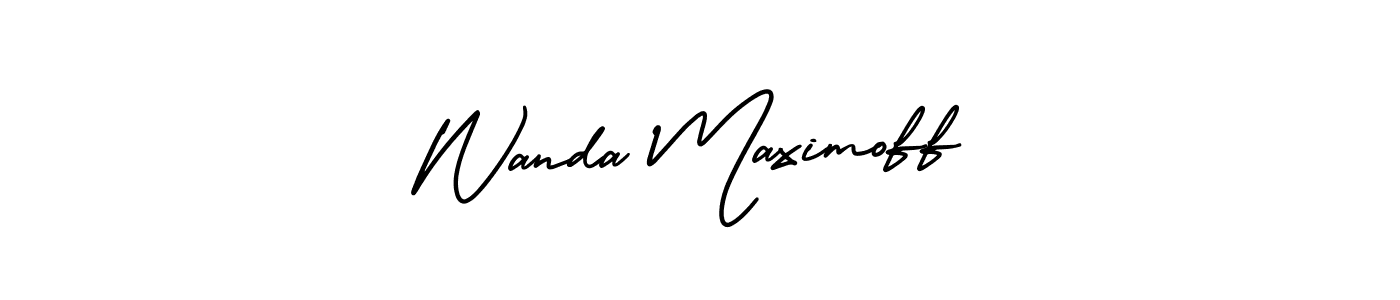 Make a beautiful signature design for name Wanda Maximoff. With this signature (AmerikaSignatureDemo-Regular) style, you can create a handwritten signature for free. Wanda Maximoff signature style 3 images and pictures png