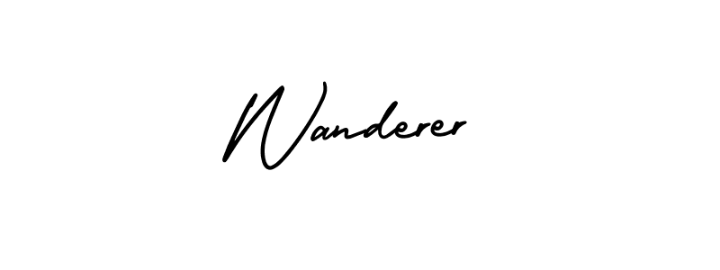 Also You can easily find your signature by using the search form. We will create Wanderer name handwritten signature images for you free of cost using AmerikaSignatureDemo-Regular sign style. Wanderer signature style 3 images and pictures png