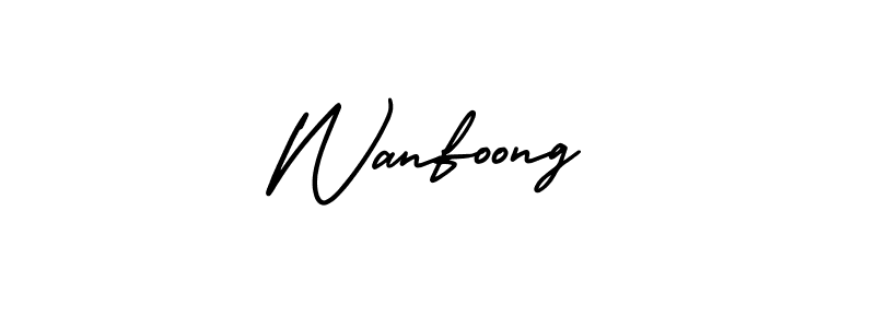 Best and Professional Signature Style for Wanfoong. AmerikaSignatureDemo-Regular Best Signature Style Collection. Wanfoong signature style 3 images and pictures png