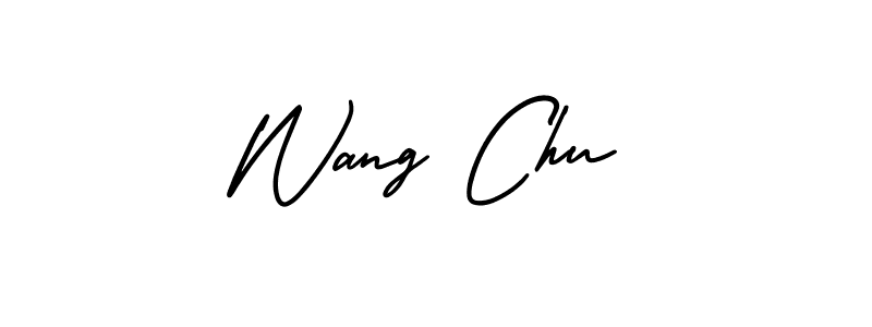 Wang Chu stylish signature style. Best Handwritten Sign (AmerikaSignatureDemo-Regular) for my name. Handwritten Signature Collection Ideas for my name Wang Chu. Wang Chu signature style 3 images and pictures png