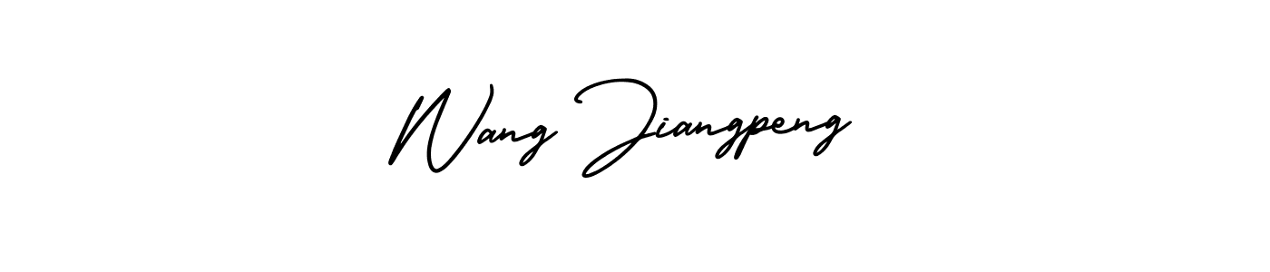 AmerikaSignatureDemo-Regular is a professional signature style that is perfect for those who want to add a touch of class to their signature. It is also a great choice for those who want to make their signature more unique. Get Wang Jiangpeng name to fancy signature for free. Wang Jiangpeng signature style 3 images and pictures png