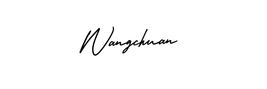 Best and Professional Signature Style for Wangchuan. AmerikaSignatureDemo-Regular Best Signature Style Collection. Wangchuan signature style 3 images and pictures png