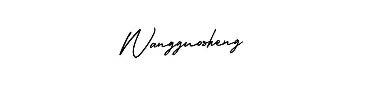 Use a signature maker to create a handwritten signature online. With this signature software, you can design (AmerikaSignatureDemo-Regular) your own signature for name Wangguosheng. Wangguosheng signature style 3 images and pictures png