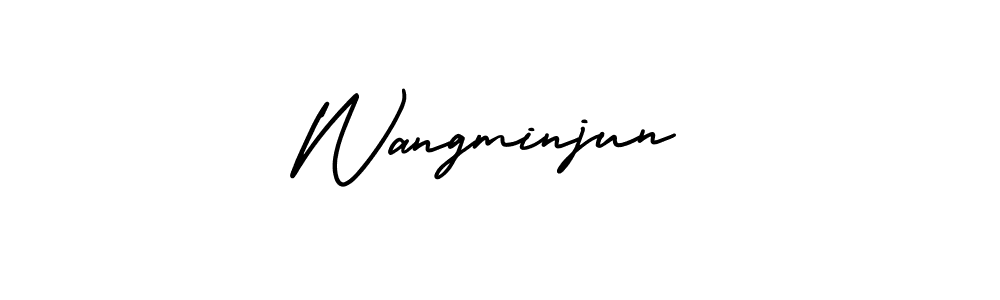 Also we have Wangminjun name is the best signature style. Create professional handwritten signature collection using AmerikaSignatureDemo-Regular autograph style. Wangminjun signature style 3 images and pictures png