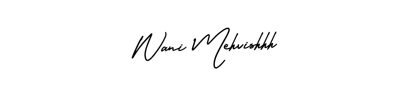 You can use this online signature creator to create a handwritten signature for the name Wani Mehvishhh. This is the best online autograph maker. Wani Mehvishhh signature style 3 images and pictures png