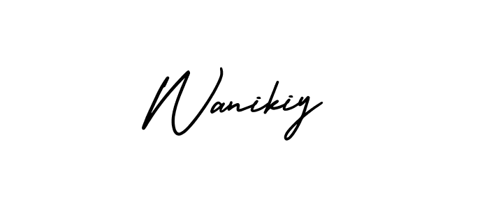 Check out images of Autograph of Wanikiy name. Actor Wanikiy Signature Style. AmerikaSignatureDemo-Regular is a professional sign style online. Wanikiy signature style 3 images and pictures png