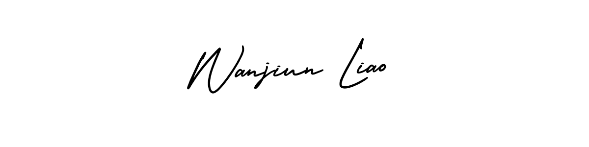 Also we have Wanjiun Liao name is the best signature style. Create professional handwritten signature collection using AmerikaSignatureDemo-Regular autograph style. Wanjiun Liao signature style 3 images and pictures png