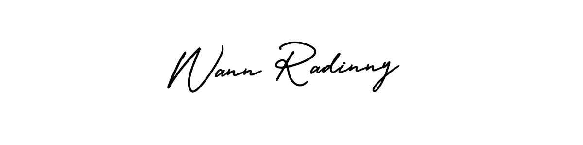 Best and Professional Signature Style for Wann Radinny. AmerikaSignatureDemo-Regular Best Signature Style Collection. Wann Radinny signature style 3 images and pictures png