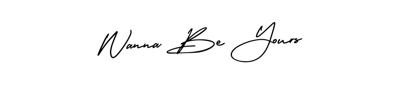 How to make Wanna Be Yours name signature. Use AmerikaSignatureDemo-Regular style for creating short signs online. This is the latest handwritten sign. Wanna Be Yours signature style 3 images and pictures png