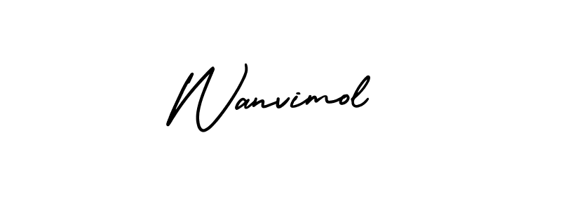 Use a signature maker to create a handwritten signature online. With this signature software, you can design (AmerikaSignatureDemo-Regular) your own signature for name Wanvimol. Wanvimol signature style 3 images and pictures png