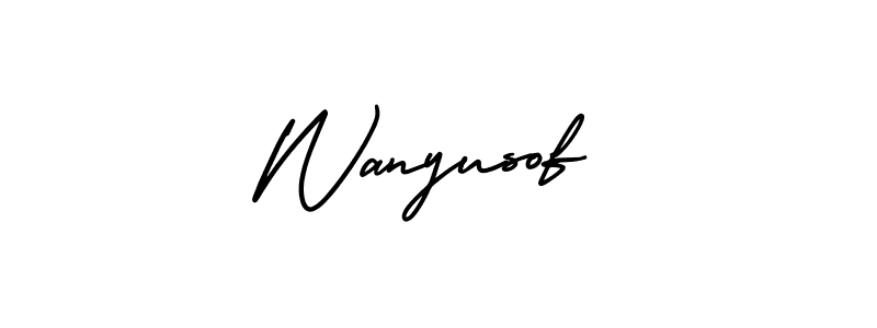 It looks lik you need a new signature style for name Wanyusof. Design unique handwritten (AmerikaSignatureDemo-Regular) signature with our free signature maker in just a few clicks. Wanyusof signature style 3 images and pictures png